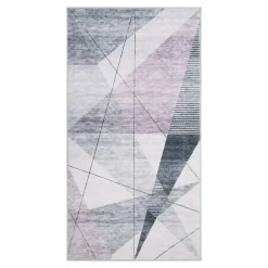 Chodniki|Dywany Z Krótkim Włosiem|inny Dywan geometryczny szaroróżowy PUERTO 80x150 cm