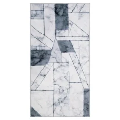 Chodniki|Dywany Z Krótkim Włosiem|inny Dywan geometryczny szary marmur PUERTO 80x150 cm