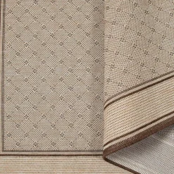 Dywany Zewnętrzne|Dywany Zewnętrzne|inny Dywan geometryczny z ramką LOTUS, beżowy, 160x230 cm