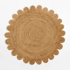 inny Dywan jutowy z falbanką BRUGA, okrągły, 100 cm