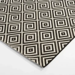 inny Dywan kremowo-czarny PIATTO 160x230 cm