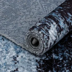 Dywany Z Krótkim Włosiem| Dywan loftowy z połyskiem niebieski STELLA 120x170 cm