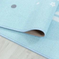 Dzieci Dywan niebieski z gwiazdką PLAY 160x230 cm