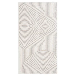 Dywan nowoczesny do przedpokoju kremowy RIMINI 80x150 cm