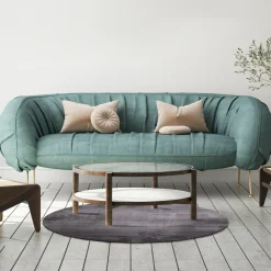 Dywany Z Krótkim Włosiem| Dywan okrągły antracytowy PULY 100 cm