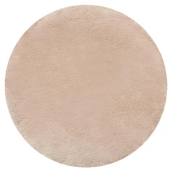 Dywany Z Krótkim Włosiem| Dywan okrągły beżowy PULY 100 cm