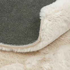 Dywany Rabbit|Dywany Shaggy| Dywan okrągły beżowy RABBII 90 cm