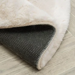 Dywany Rabbit|Dywany Shaggy| Dywan okrągły beżowy RABBII 90 cm