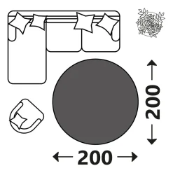 Dywany Z Krótkim Włosiem| Dywan okrągły beżowy SHAPE 200 cm
