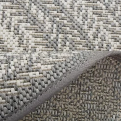 Dywan okrągły boho szary GINO 120 cm