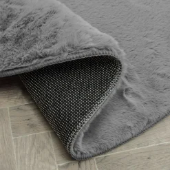 Dywany Rabbit|Dywany Shaggy| Dywan okrągły grafitowy RABBII 90 cm