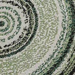 Dywany Zewnętrzne|Dywany Zewnętrzne| Dywan okrągły na zewnątrz zielony MUNRO 120 CM