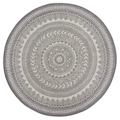 Dywany Zewnętrzne|Dywany Zewnętrzne| Dywan okrągły PIATTO SZARY 120 cm