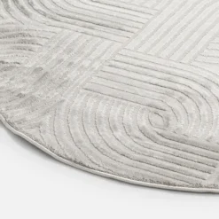 inny Dywan okrągły srebrny SAHARA 120 cm