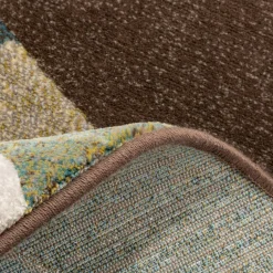 Dywany Z Krótkim Włosiem|inny Dywan okrągły w geometryczny wzór zielony SORRENTO 160 cm