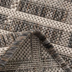 Dywany Z Krótkim Włosiem|inny Dywan okrągły w kratę szary JUTA 100 cm