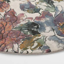 Dywany Z Krótkim Włosiem|inny Dywan okrągły w kwiaty SORRENTO 160 cm