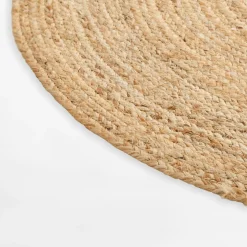 Dywany Z Krótkim Włosiem|inny Dywan okrągły z juty BRUGA, beż,100 cm
