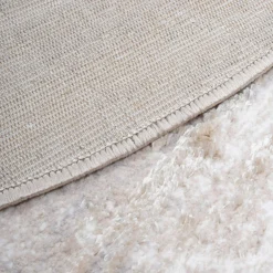 Dywan okrągły z przecieranym wzorem beżowy SALSA 100 cm