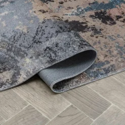 Dywany Do Prania W Pralce|Dywany Z Krótkim Włosiem| Dywan połyskujący z frędzlami niebieski COSMIC 160x230 cm