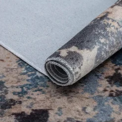 Dywany Do Prania W Pralce|Dywany Z Krótkim Włosiem| Dywan połyskujący z frędzlami niebieski COSMIC 160x230 cm