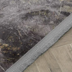 Dywan połyskujący z frędzlami złoty COSMIC 160x230 cm