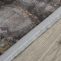 Dywan połyskujący z frędzlami złoty COSMIC 80x150 cm