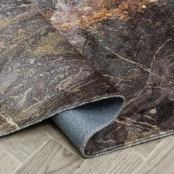 Dywan połyskujący z frędzlami złoty COSMIC 80x150 cm