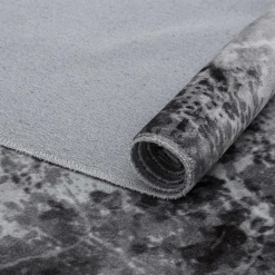 Dywany Do Prania W Pralce|Dywany Z Krótkim Włosiem| Dywan połyskujący z frędzlami czarny COSMIC 120x170 cm