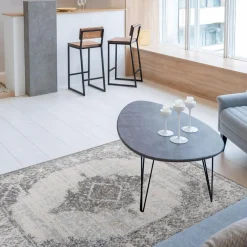 Dywany Z Krótkim Włosiem| Dywan retro szary SALSA 67x120 cm