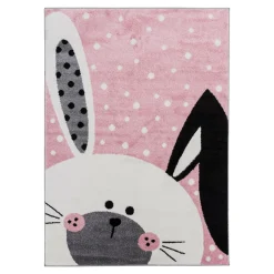 Dzieci Dywan różowy, królik HAPPY 160x230 cm
