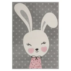 Dzieci Dywan różowy KRÓLIK 160x230 cm