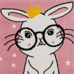 Dywany Dziecięce|Dywany| Dywan różowy w gwiazdki, królik HAPPY 160x230 cm