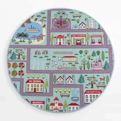 Dywany Dziecięce|Dywany|inny Dywan STELLA, okrągły, ulice, morski, 120 cm