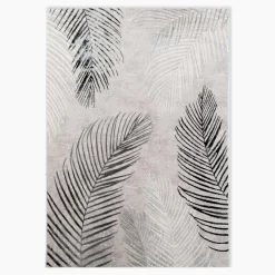 Dywany Z Krótkim Włosiem|inny Dywan szaro-kremowy w liście SUNSET 160x230 cm