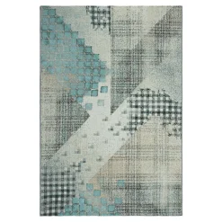 Chodniki|Dywany Zewnętrzne|inny Dywan szaro-turkusowy PATCHWORK MALTA 80x150 cm