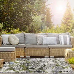 Dywany Zewnętrzne|Dywany Zewnętrzne|inny Dywan szaro-zielony PRZECIERKA MALTA 120x170 cm