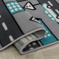 Dzieci Dywan szary DROGA 120x170 cm