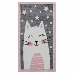 Dzieci Dywan szary, kotek HAPPY 80x150 cm