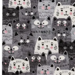 Dywany Dziecięce|Dywany| Dywan szary, koty HAPPY 120x170 cm