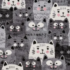 Dywany Dziecięce|Dywany| Dywan szary, koty HAPPY 120x170 cm