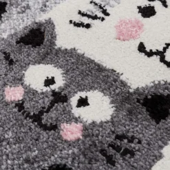 Dzieci Dywan szary, koty HAPPY 80x150 cm