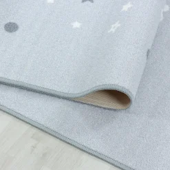 Dzieci Dywan szary z gwiazdką PLAY 80x120 cm