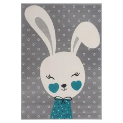 Dzieci Dywan turkusowy KRÓLIK 120x170 cm