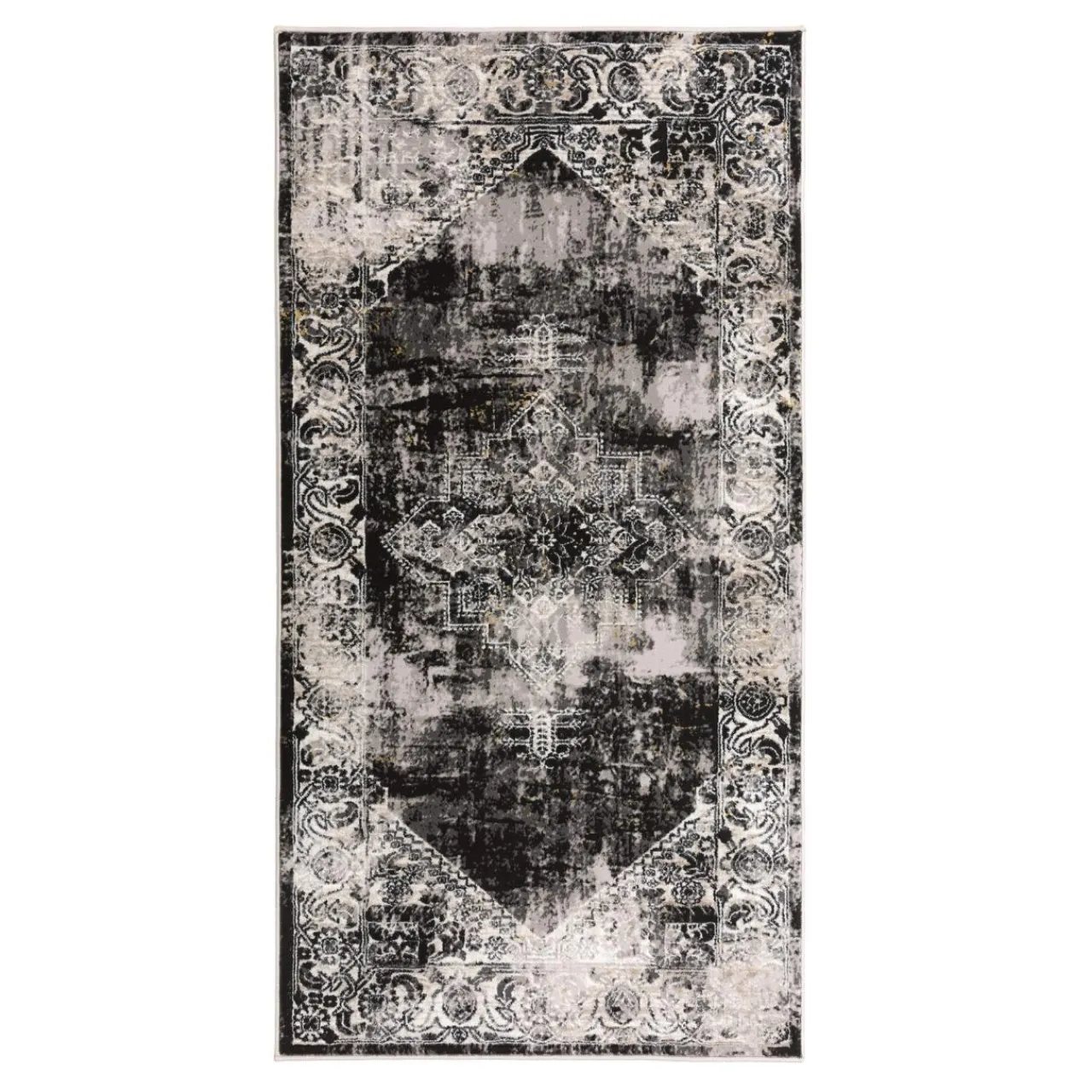 Chodniki|Dywany Z Krótkim Włosiem| Dywan vintage czarny MONAKO 80x150 cm