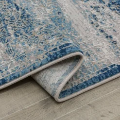 Dywan vintage niebieski ALMERA 80x140 cm