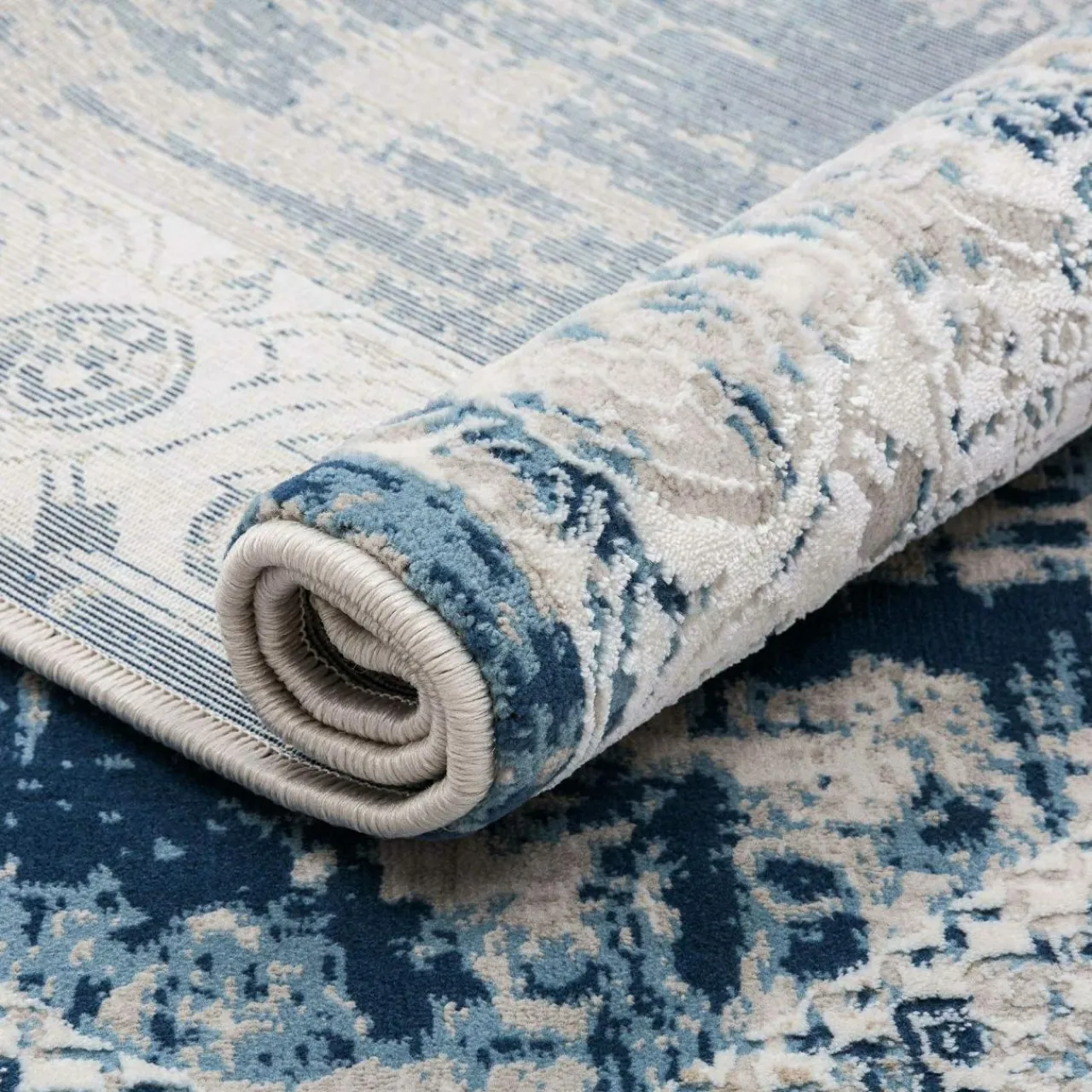 Dywany Z Krótkim Włosiem| Dywan vintage niebieski MONAKO 160x230 cm