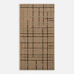 Chodniki|Dywany Z Krótkim Włosiem|inny Dywan w kratę beżowy JUTA 80x150 cm