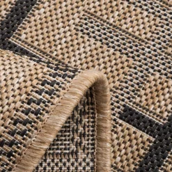 inny Dywan w kratę beżowy JUTA 40x60 cm