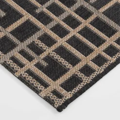 inny Dywan w kratę czarny JUTA 40x60 cm